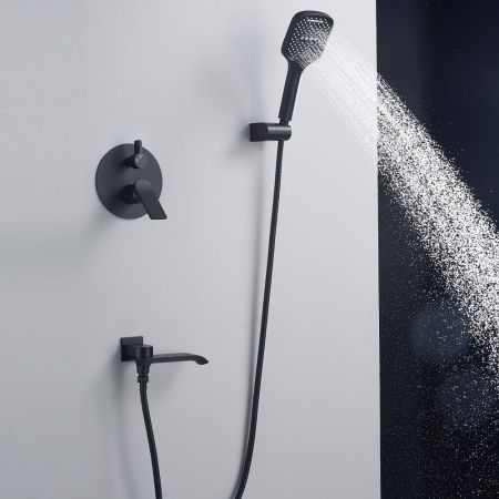 Душевая система встраиваемая Shevanik S4135H, черный