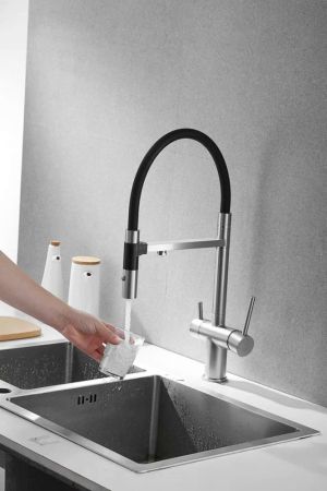 Смеситель для кухни Rose R958L, сатин