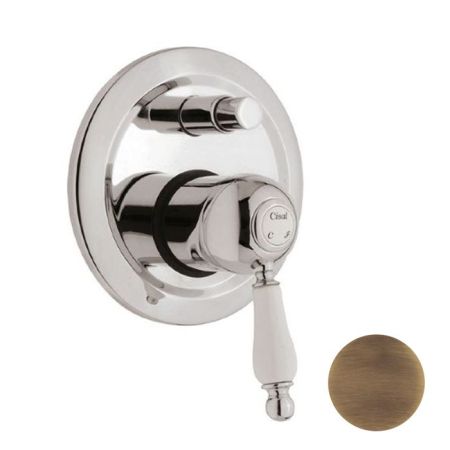 CISAL Arcana Empress Внешняя часть встраиваемого однорычажного смесителя для ванны/душа, цвет бронза, артикул EM00210027 Акция