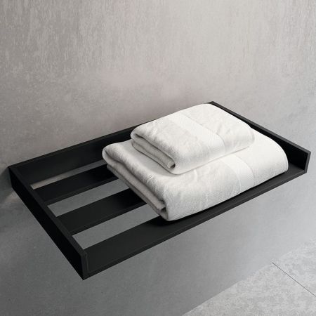 NOVELLINI FRAME Полка для полотенец 612х350 мм., цвет черный матовый, артикул R90AKFPA-H