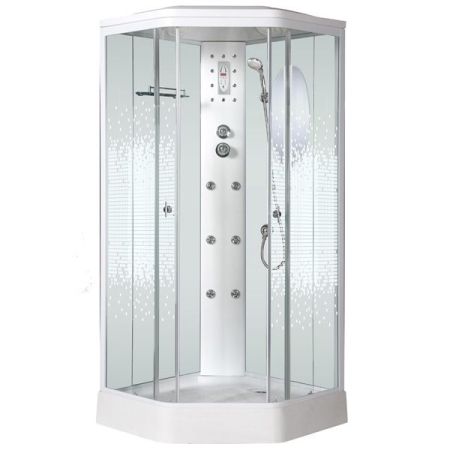 Душевая кабина Niagara NG-306 90х90 профиль Белый задняя стенка Белая