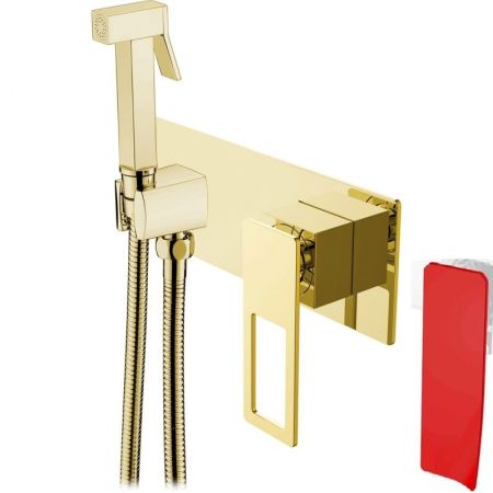 Гигиенический душ со смесителем Boheme Q 147-GR.2 Золото Красный