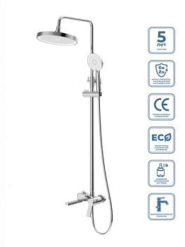 ALBANO Душевая стойка со смесителем и изливом, хром ALBANO-VSCM-CRM