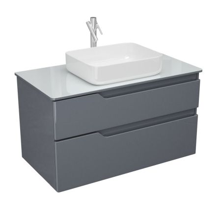 Тумба Hella Cristal 100, серый лак, артикул OW24.19.01