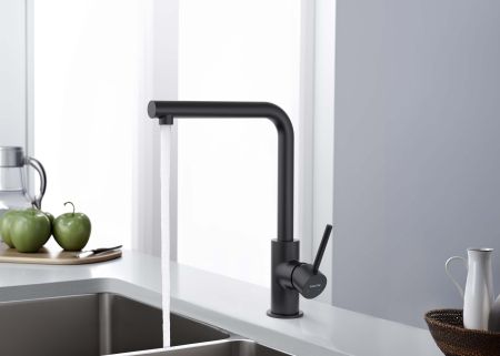 Смеситель для кухни AQUATEK, матовый черный AQ1380MB ЕВРОПА, артикул AQ1380MB