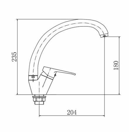 Смеситель для кухни FASHUN A4113-2, хром