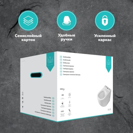 Чаша унитаза-компакта напольного безободкового OWL Vind Cirkel-GL с сиденьем DP микролифт, артикул OWLT190301