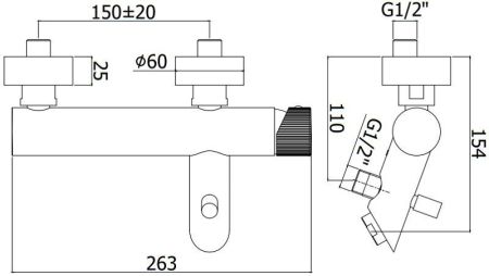 Смеситель для ванны с душем Paffoni Jo JO022CR