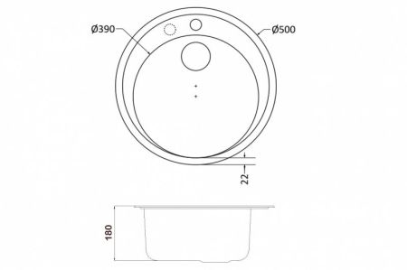 Кухонная мойка ZorG Granit GR 500 BLACK BRONZE Черный / Бронза, артикул GR 500 BLACK BRONZE