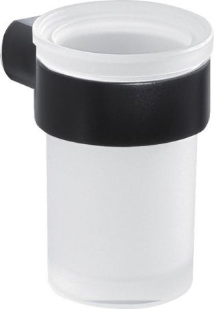 Gedy Pirenei, настенный стеклянный стакан, цвет черный матовый, артикул PI10(14)