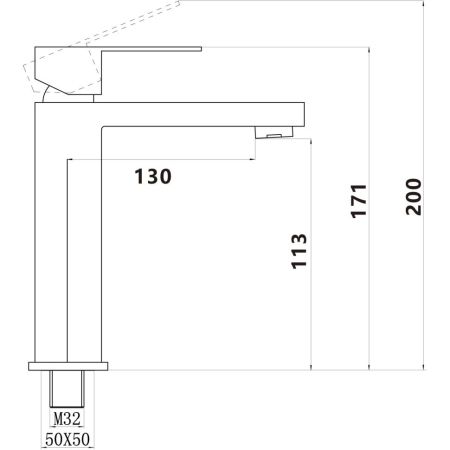 Смеситель для раковины Savol S-SUS1003H, черный