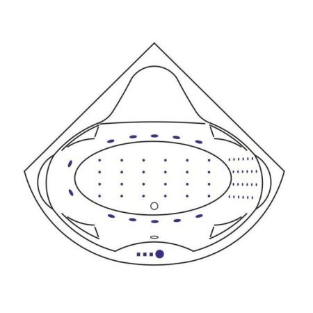 Ванна EXCELLENT Konsul 150x150 "NANO" (хром), артикул WAEX.KON15.NANO.CR