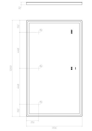 Зеркало VIGO Geometry Luxe z.GEO.120.Luxe, 120 см, артикул z.GEO.120.Luxe