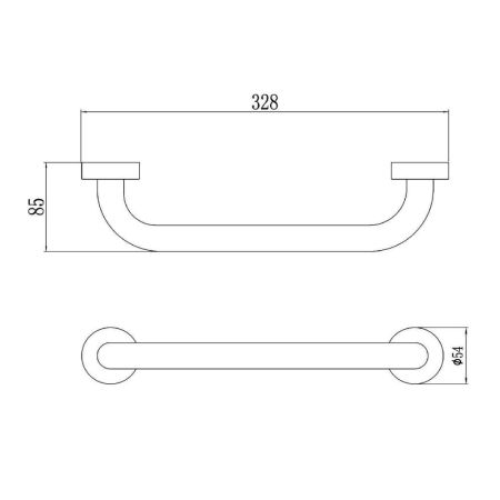 Поручень для ванной Savol S-10030B, золото