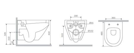 C701700SC Spirit V2.0 подвесной унитаз FlashClean с сиденьем микролифт, артикул C701700SC