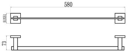 Полотенцедержатель Savol S-06524C, бронза, артикул S-06524C
