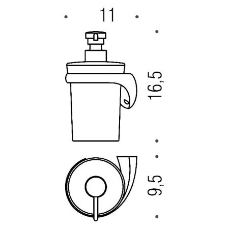 Colombo Link Дозатор для жидкого мыла подвесной, Sx, цвет: хром/матовое стекло, артикул B9310S.CR-VAN