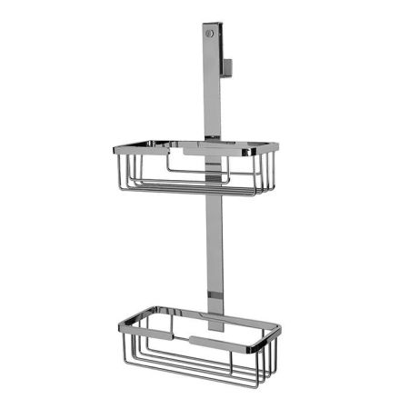 3SC APPY Полочка-корзинка двойная 25х12хh57см, подвесная на стекло,цвет: хром, артикул APPY2SL