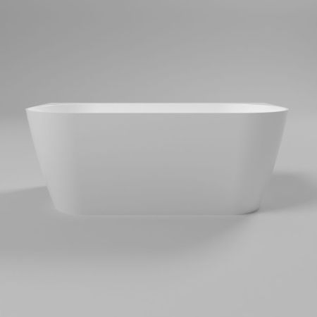 Ванна WHITECROSS Pearl B 155x78 (белый глянец) иск. камень, артикул 0215.155078.100