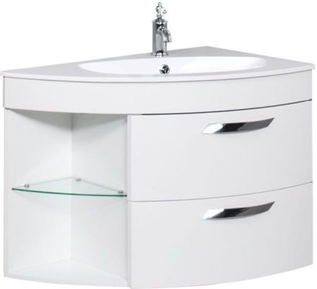 Тумба с раковиной De Aqua Трио Люкс 80 R белый, артикул 00212695