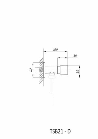 Кран для писсуара TSARSBERG нажимной (TSB-021D) тип Кр-Н, артикул TSB-021D