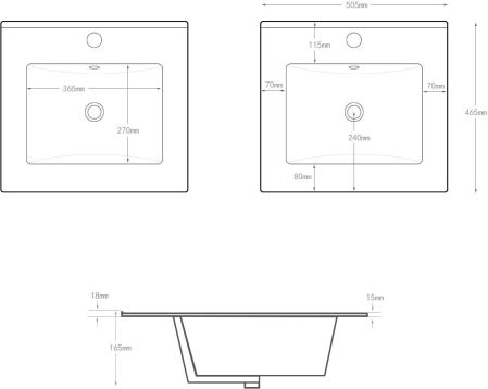 Раковина Aquanet Flat 50 белая, артикул 00303190