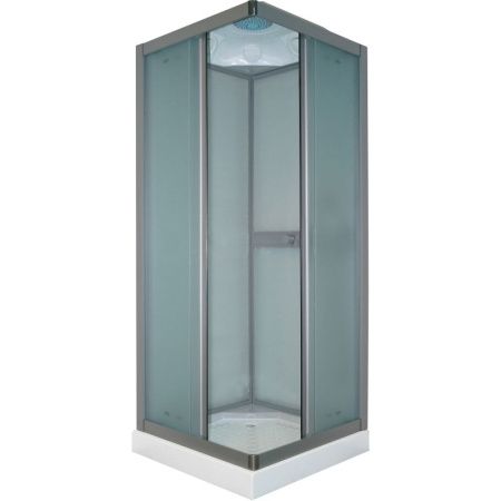 Душевая кабина Parly Frost FQ81 80х215 профиль Сатин стекло матовое рифленое