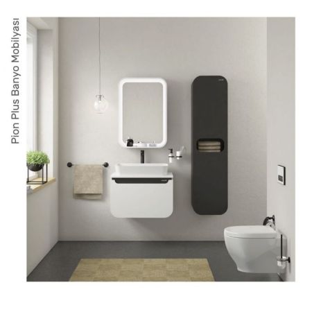 Шкаф пенал Creavit Pion Plus 40 PN2160.01.GR подвесной Серый, артикул PN2160.01.GR