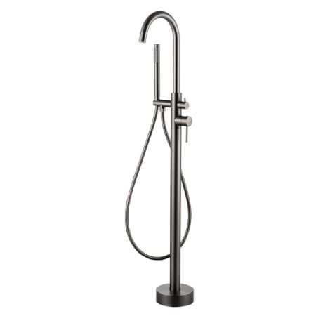 Смеситель для ванны напольный Knotlor SS-27/GM, вороненая сталь, артикул SS-27/GM