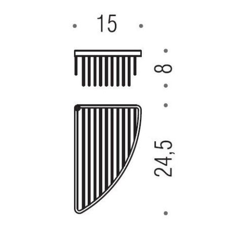 Colombo Angolari Угловая полочка, цвет: хром, артикул B9610.CR