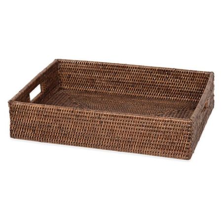 Decor Walther BASKET TRAY Лоток-поднос 34х45хh10 см , цвет  ротанг темный, артикул 0939692