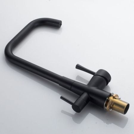 Смеситель для кухни с подключением фильтра Shevanik S528H, черный, артикул S528H