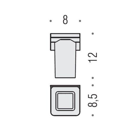 Colombo Forever Стакан подвесной, цвет: хром/матовое стекло, артикул B2902.CR-VAN