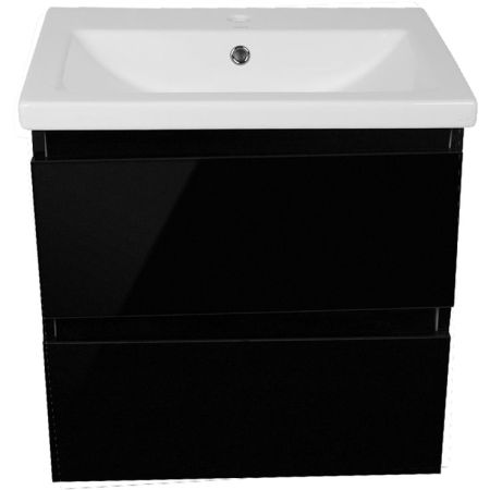 Тумба под раковину Style Line Даймонд 60 Люкс Plus СС-00000501 подвесная Черная, артикул СС-00000501