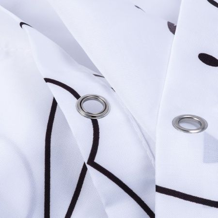 Штора для ванной комнаты FIXSEN DESIGN FX-2501, белый/черный, артикул FX-2501