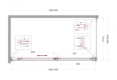 SOFT_CLOSE-1-AH-1-140/90-C-GM Душевой уголок, артикул SOFT_CLOSE-1-AH-1-140/90-C-GM