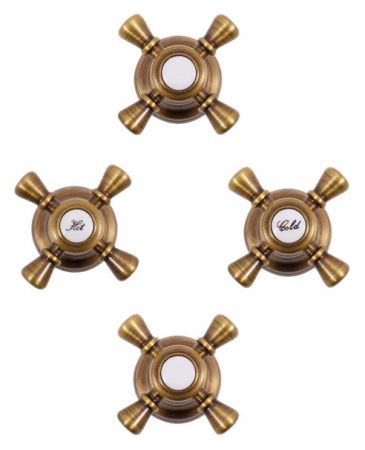 Смеситель для душа Rav Slezak Morava retro MK386SM бронзовый, с ручками МК3, артикул MK386SM