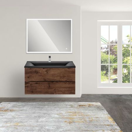 База под раковину Mia 900 подвесная, 2 выкатных ящика soft close, R.Wood, артикул VMC-2MA900RW