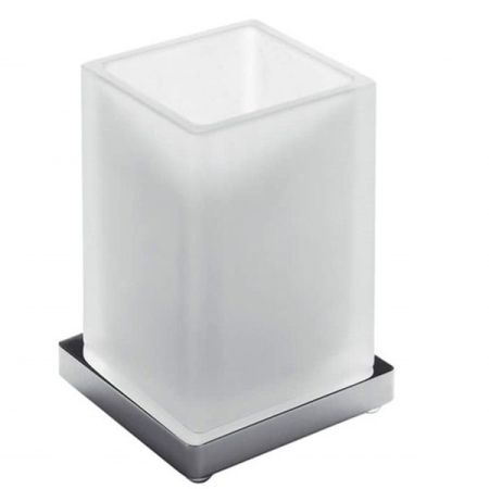Стакан для зубных щеток Colombo Design Look B1641.RRO Белый матовый хром