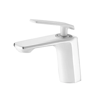 Смеситель для раковины Shevanik S8001F, белый/хром