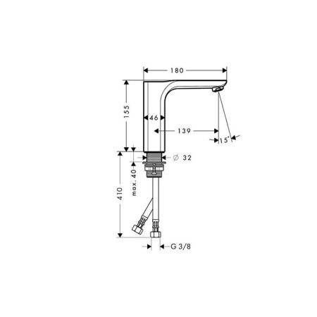 AX Urquiola Смеситель для раковины , цвет сталь, артикул 11021800