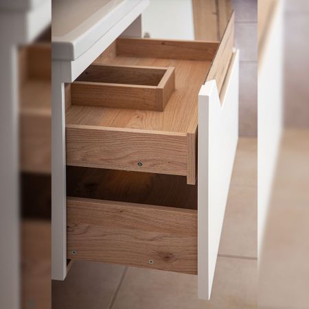 Комплект мебели для ванной Бриклаер БРАЙТОН 70, белый/дуб, артикул БРАЙТОН 70