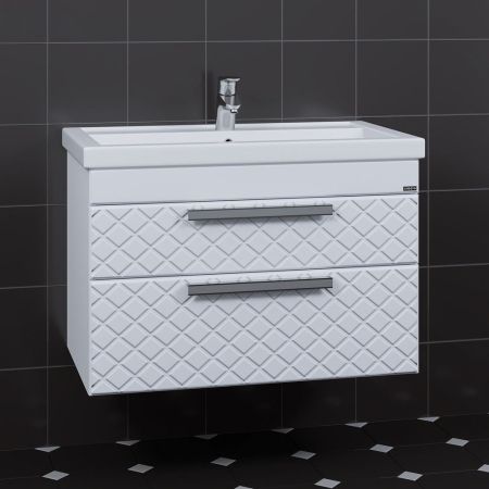 Тумба для умыв. "Калипсо-80" NEW 2 ящ. подвес. (ум. Фостер 80), артикул 217004лN