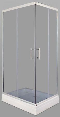 Душевой уголок Parly QZ81S 100х80 профиль Белый стекло матовое