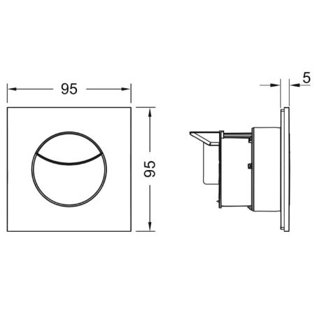 TECEflushpoint, Панель смыва, 2 клавиши, квадратная белая, артикул 9240978
