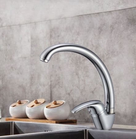 Смеситель для кухни WesnaArt LISTOK LIS01-120, хром, артикул LIS01-120