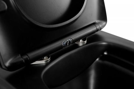 ARDENTE-C Сиденье дюропласт, soft close, металлическое крепление, черное матовое, BB3202SC-MB, артикул BB3202SC-MB