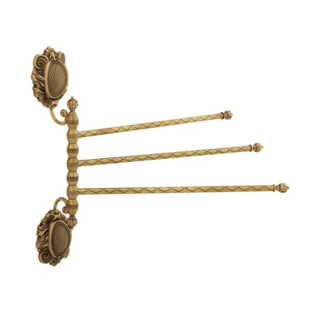 CLEOPATRA Полотенцедержатель тройной поворотный, L35 cм. бронза, артикул 16645