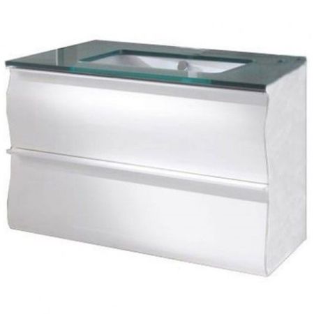 Тумба под раковину Cezares GLISS85C.07 подвесная Bianco laccato lucido