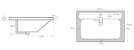 Раковина Aquanet Ирис 70 белая, артикул 00301804